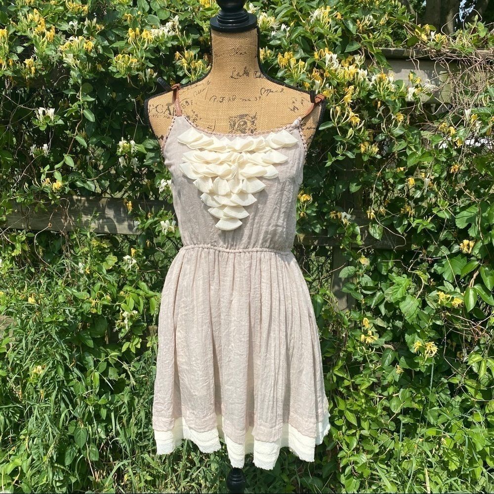 Xtaren boho small ruffled spaghetti strap dress
